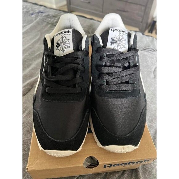 REEBOK Classic Nylon Men's Shoes Black/White - Picture 6 of 8